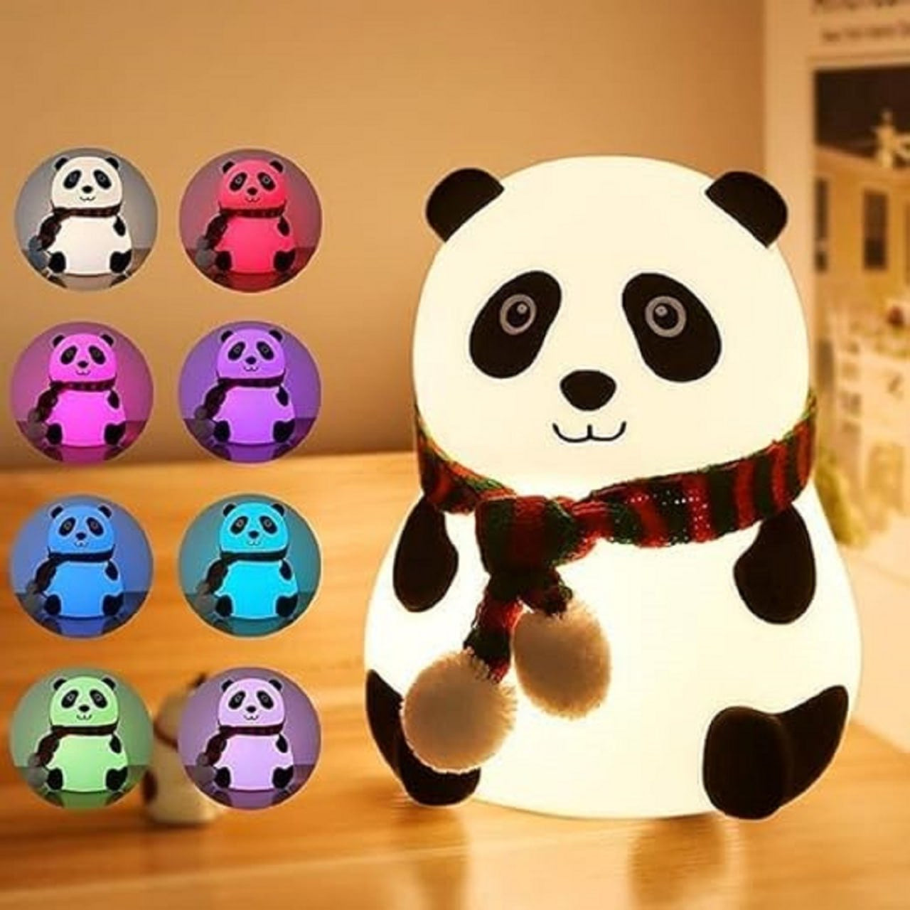 Silicon panda lamp