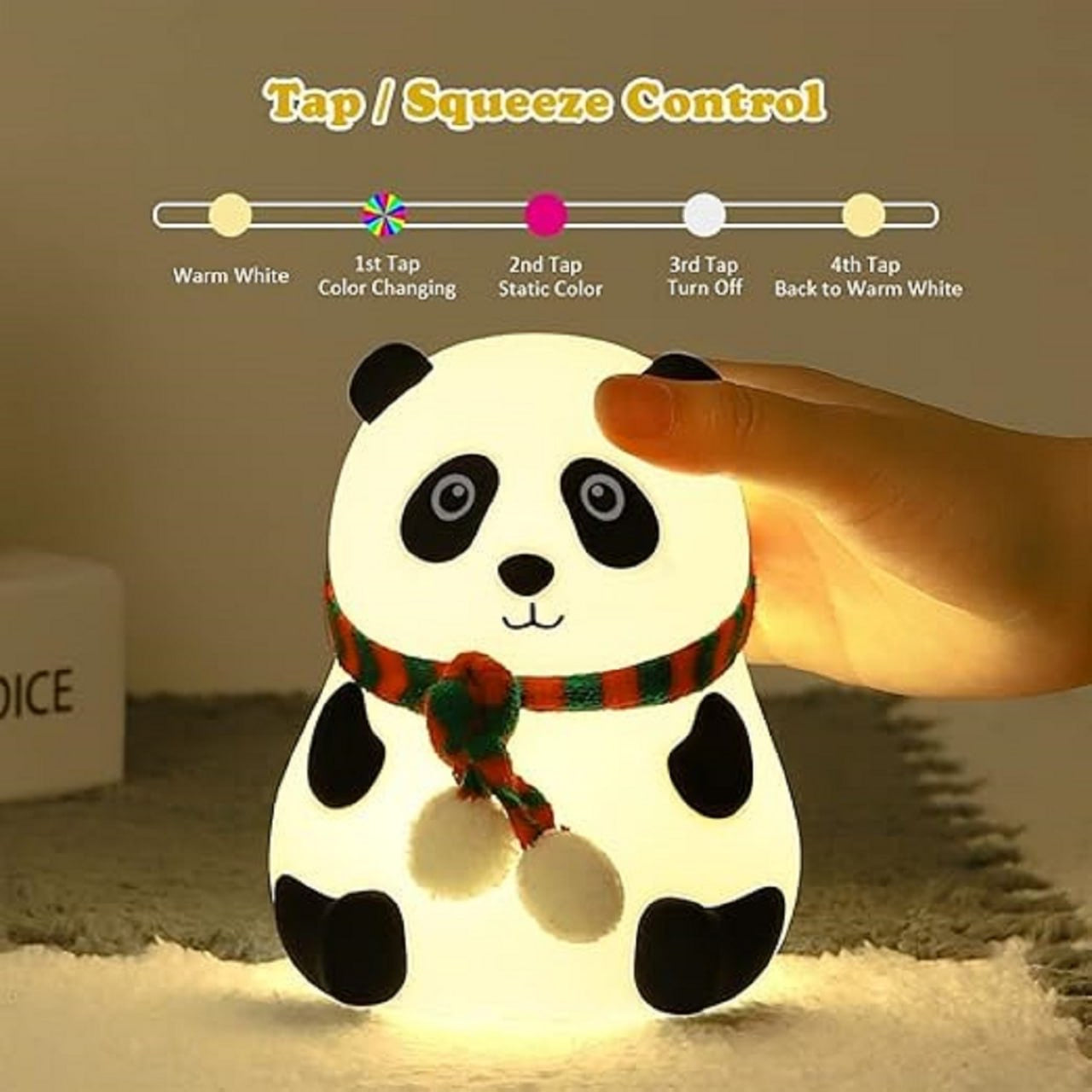 Silicon panda lamp